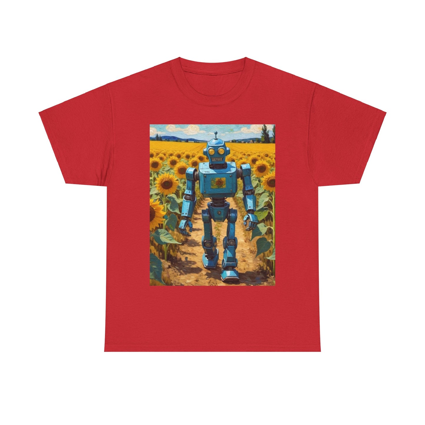 Robot in the flower fields