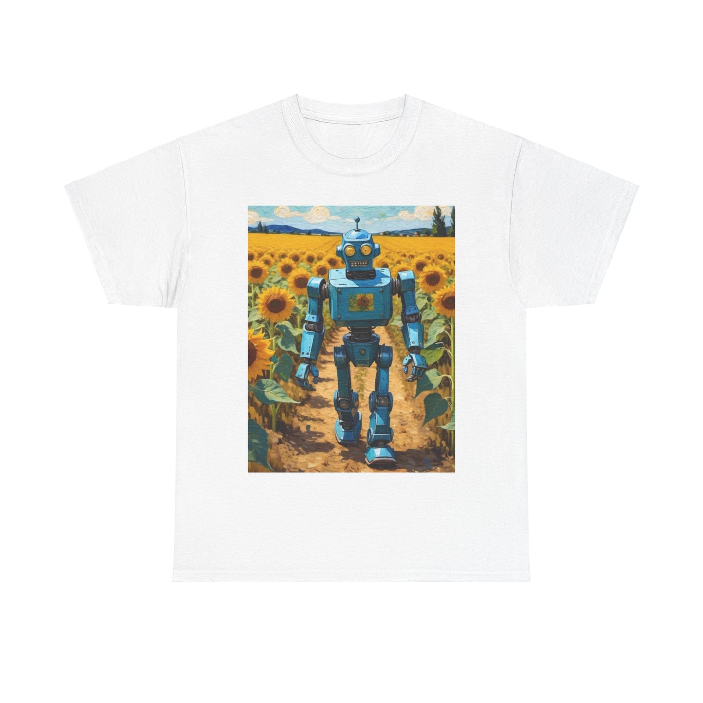 Robot in the flower fields