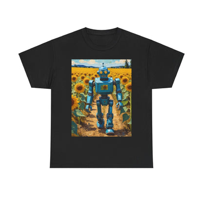 Robot in the flower fields